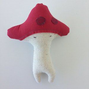 H Luv Handmade Cotton Linen Mushroom Plush Doll